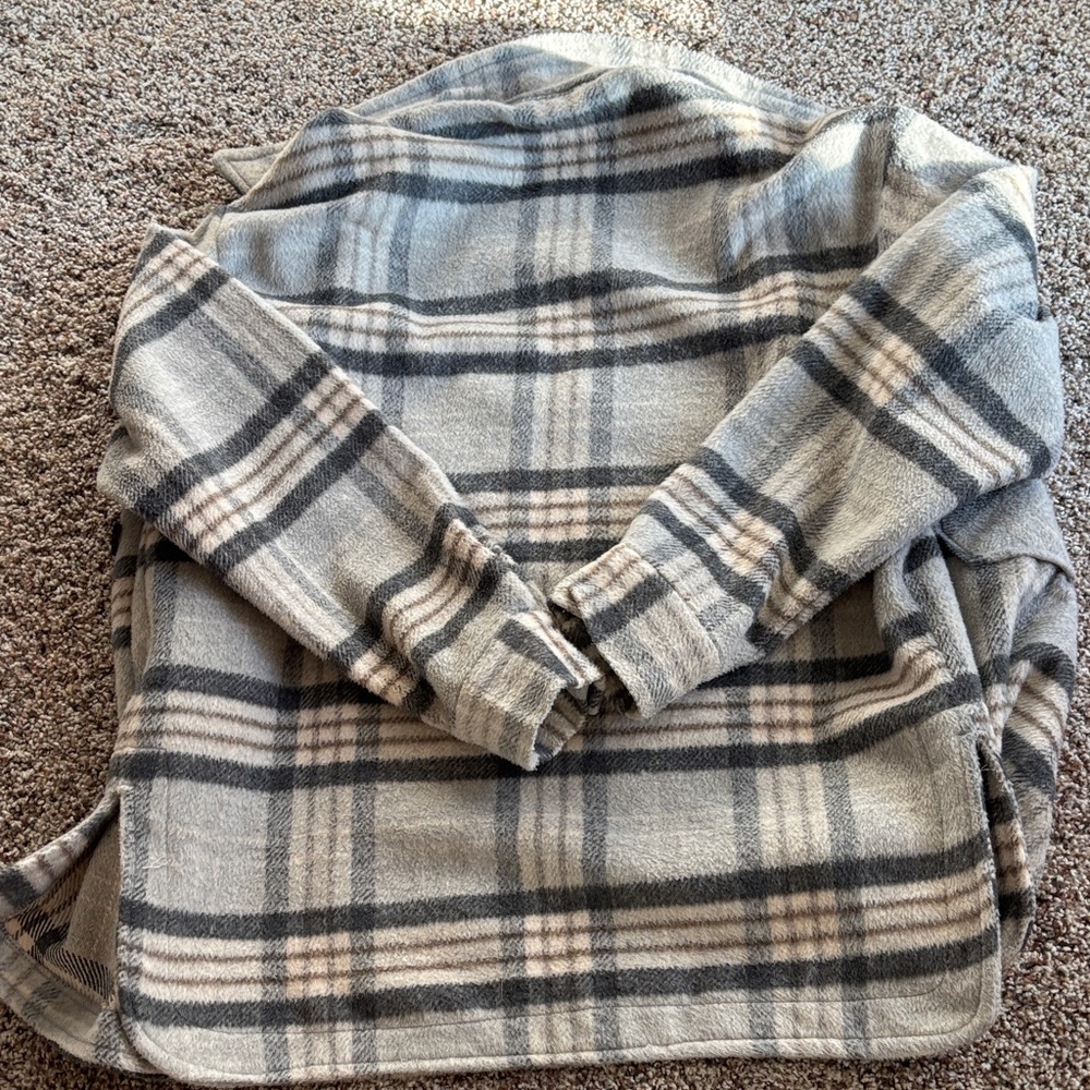 Plaid Button-Up Jacket Shacket - Picture 5 of 5